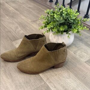 Marc Fisher Olive Suede Ankle Boots